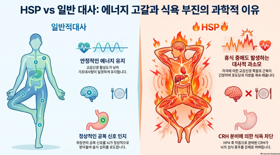 예민해서 살이 안 찐다고요? HSP 성향과 마른 체형의 진짜 신경학적 비밀