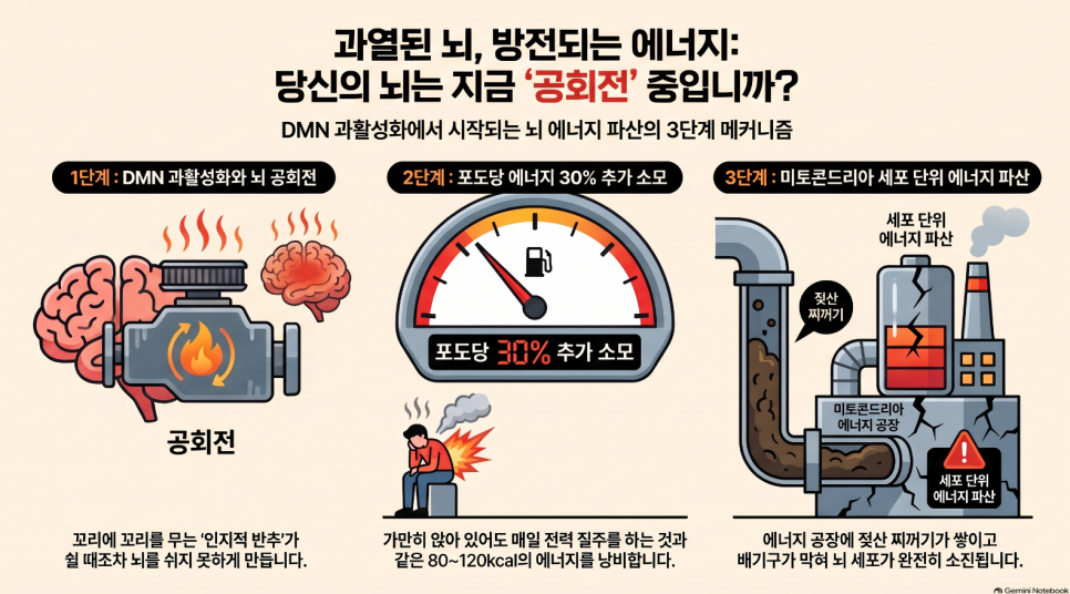 정상인 대비 뇌 에너지 30% 추가 방전! 초민감자(HSP)의 뇌에서 벌어지는 끔찍한 연소 현상